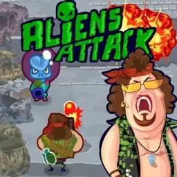 這是一張外星人攻擊的遊戲內容圖片