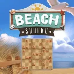 這是一張海灘數獨的遊戲內容圖片