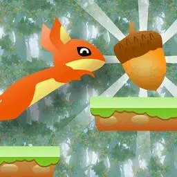 這是一張小松鼠收集松果的遊戲內容圖片