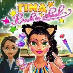 這是一張Tina回學校的遊戲內容圖片