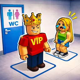 廁所跑酷排隊