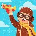 這是一張飛機拼圖的遊戲內容圖片