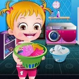 這是一張嬰兒淡梅洗衣時間的遊戲內容圖片