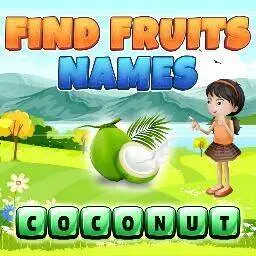 這是一張查找水果名稱的遊戲內容圖片