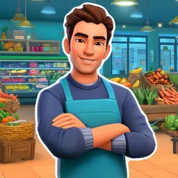 這是一張超市模擬器：夢想商店的遊戲內容圖片