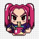 這是一張像素填色：DIY著色的遊戲內容圖片