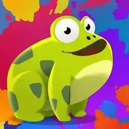 這是一張畫青蛙的遊戲內容圖片