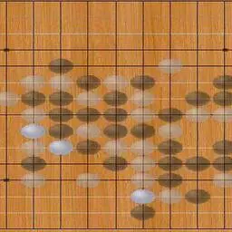 這是一張五子棋的遊戲內容圖片