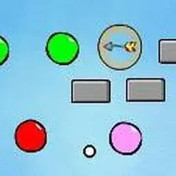 這是一張射擊顏色球的遊戲內容圖片