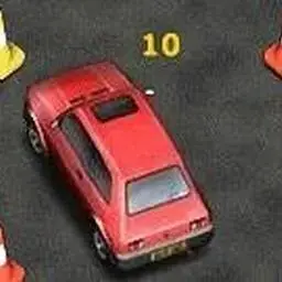 這是一張瘋狂汽車撞路障的遊戲內容圖片