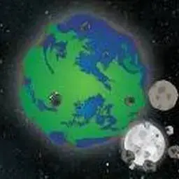 這是一張月球保衛地球的遊戲內容圖片
