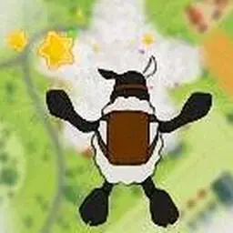 這是一張可愛小羊跳降傘的遊戲內容圖片