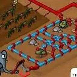 這是一張大象接水管的遊戲內容圖片