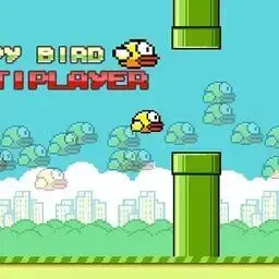 這是一張Flappy Bird 多人版的遊戲內容圖片