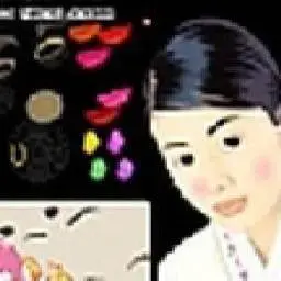 這是一張韓國真人美眉化妝的遊戲內容圖片