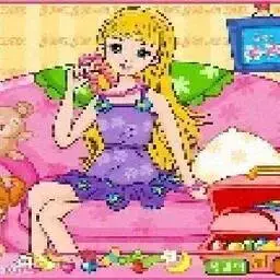 這是一張沙發上的女孩的遊戲內容圖片