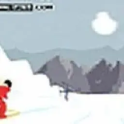 這是一張雪山飛人滑雪的遊戲內容圖片