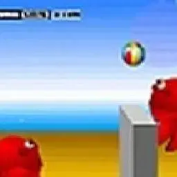 這是一張螃蟹沙灘排球的遊戲內容圖片