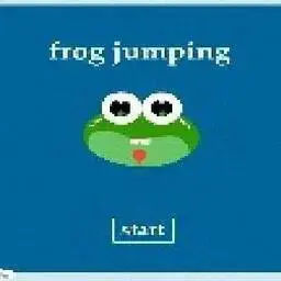 這是一張青蛙水上跳繩的遊戲內容圖片