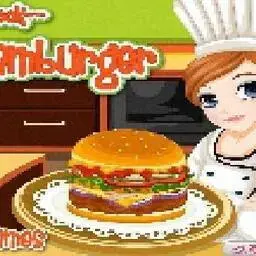 這是一張泰莎做漢堡的遊戲內容圖片