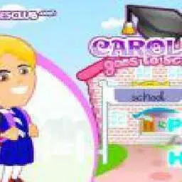 這是一張卡洛琳上學的遊戲內容圖片