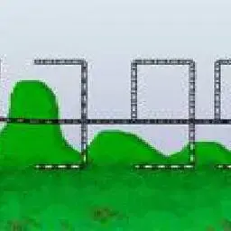 這是一張建造大橋的遊戲內容圖片