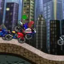 這是一張英雄摩托車大賽選關版的遊戲內容圖片