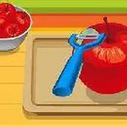 這是一張自製蘋果蛋糕的遊戲內容圖片