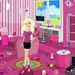 這是一張芭比娃娃清理房間的遊戲內容圖片