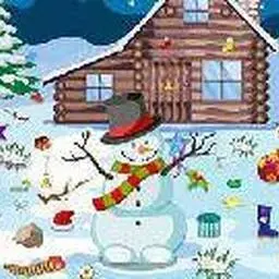 這是一張聖誕雪人清潔的遊戲內容圖片