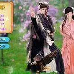 這是一張喬峰與阿朱裝扮的遊戲內容圖片