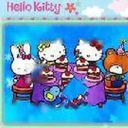 這是一張Hello Kitty拼圖升級版的遊戲內容圖片