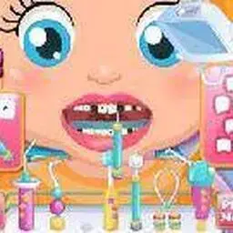 這是一張莉齊寶貝看牙醫的遊戲內容圖片