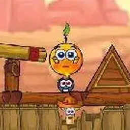 這是一張保護橙子之牛仔冒險關卡全開版的遊戲內容圖片
