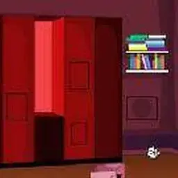 這是一張逃出暗紅色的房間的遊戲內容圖片