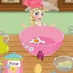 這是一張艾莎做甜甜圈的遊戲內容圖片
