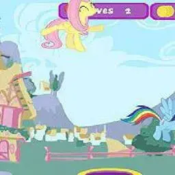 這是一張彩虹小馬蹦蹦床的遊戲內容圖片