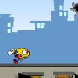 這是一張屋頂障礙跑的遊戲內容圖片