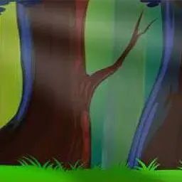 這是一張騎車逃離森林的遊戲內容圖片